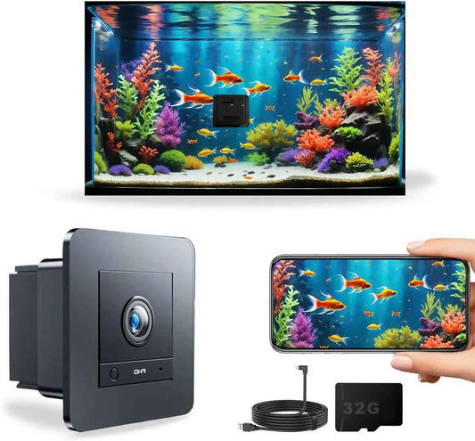 2K HD Aquarium & Terrarium Camera w/ Night Vision, Audio & 32GB Card