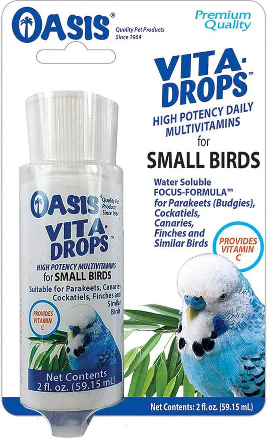 Vita Drops Small Bird Multivitamin Liquid 2oz Parakeet Canary Finch Care